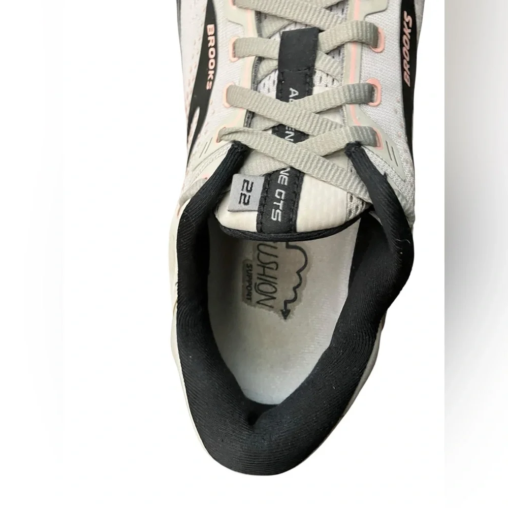 Brooks Adrenaline GTS 22 Women Gray Rose Black Running Sneakers Size 10.5 W - Picture 11 of 14